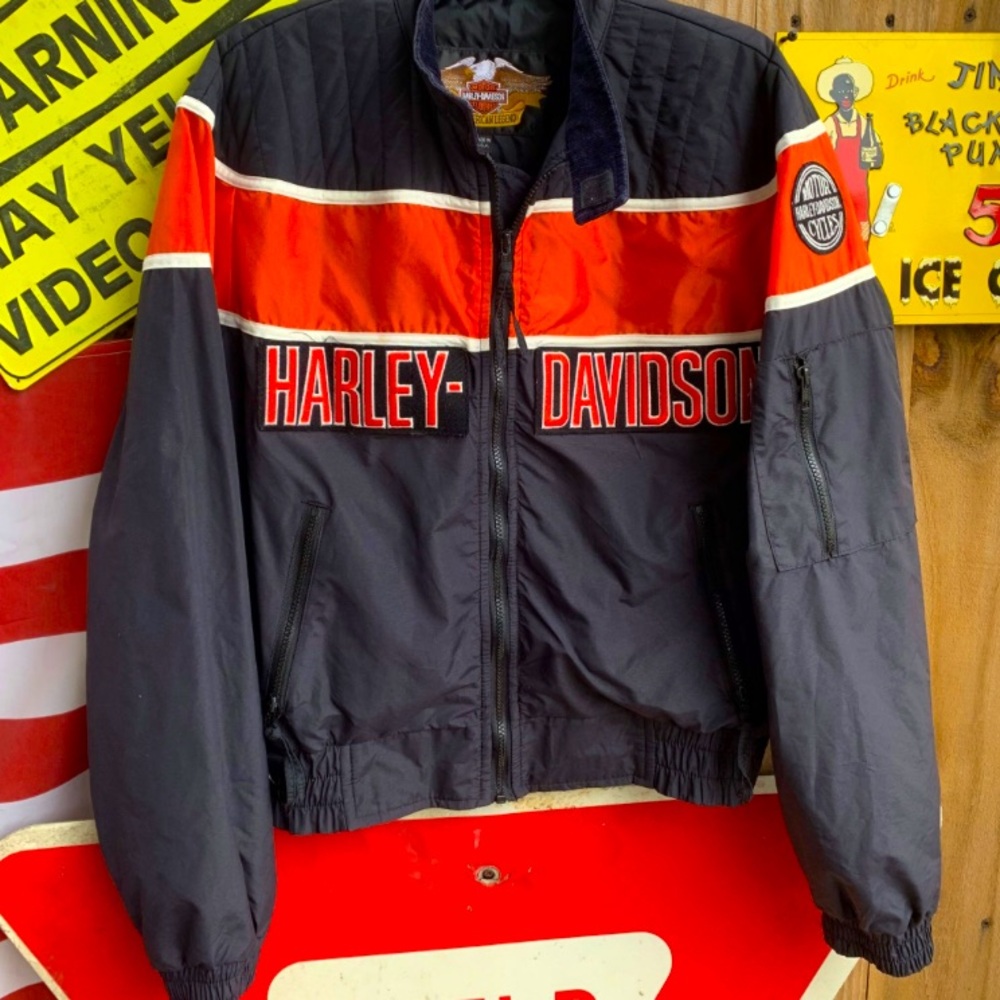 Vintage Harley Davidson lightweight Embroidered Full zip Jacket American Legend